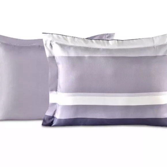 Fairfield Square Coll. Austin Reversible 6Pc Twin Comforter Set Lavender Stripe - Picture 7 of 9